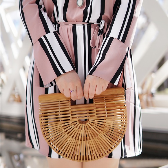 Dynamite striped off the shoulder dress - Picture 3 of 6